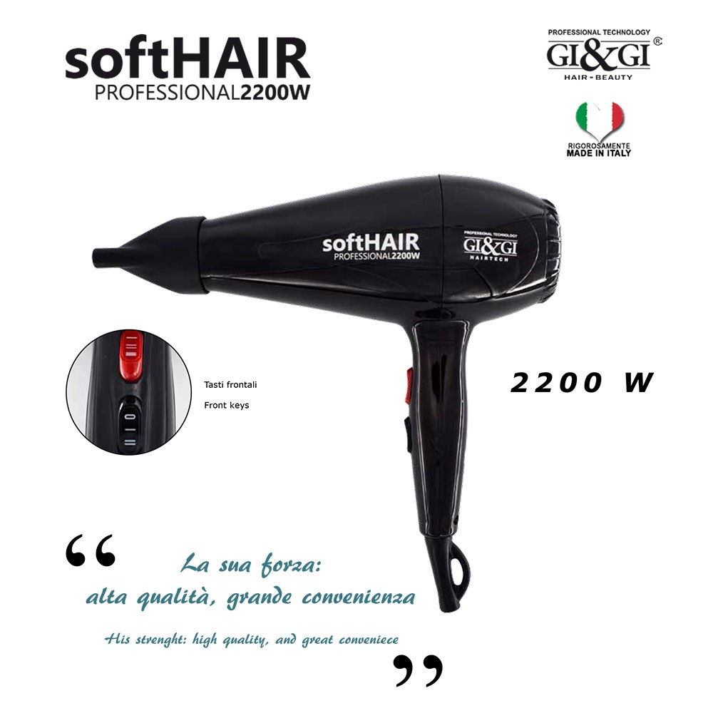 GI&GI CIZETA - Phon Professionale SoftHAIR 2200 Rosso - Vendita Online